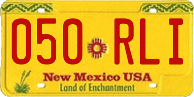 NM license plate 050RLI