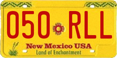 NM license plate 050RLL