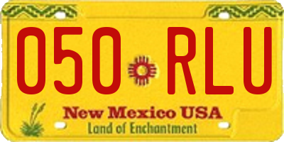 NM license plate 050RLU