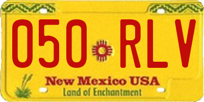 NM license plate 050RLV