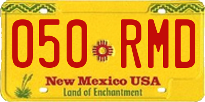 NM license plate 050RMD