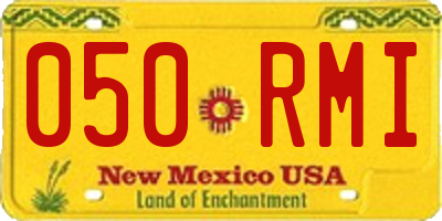 NM license plate 050RMI