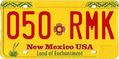 NM license plate 050RMK