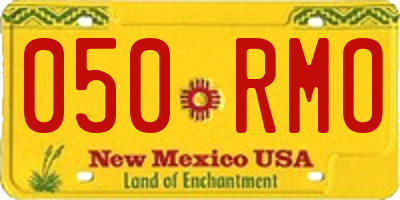 NM license plate 050RMO