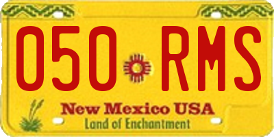 NM license plate 050RMS