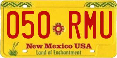 NM license plate 050RMU