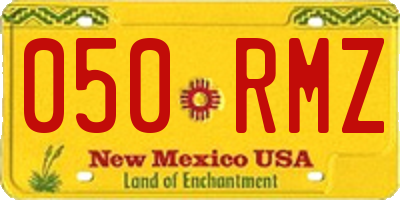 NM license plate 050RMZ
