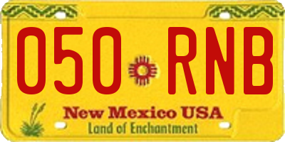 NM license plate 050RNB