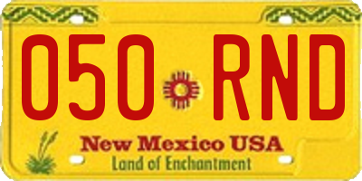 NM license plate 050RND