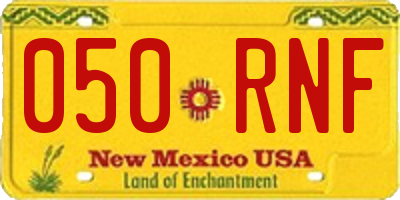 NM license plate 050RNF