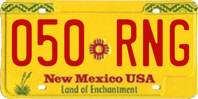 NM license plate 050RNG