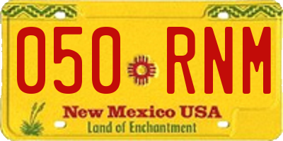 NM license plate 050RNM