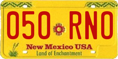 NM license plate 050RNO