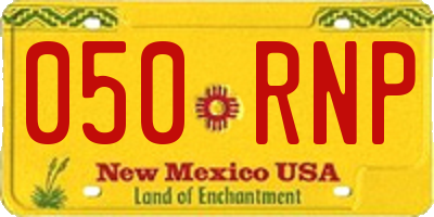 NM license plate 050RNP