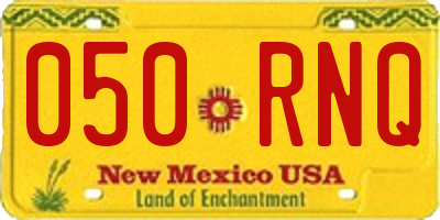NM license plate 050RNQ