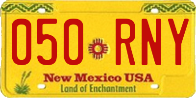 NM license plate 050RNY