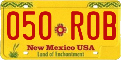 NM license plate 050ROB