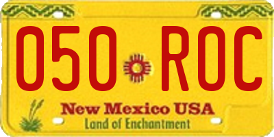 NM license plate 050ROC