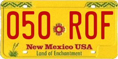 NM license plate 050ROF