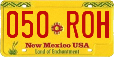 NM license plate 050ROH