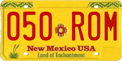 NM license plate 050ROM
