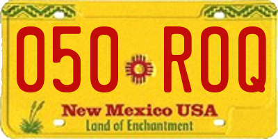 NM license plate 050ROQ