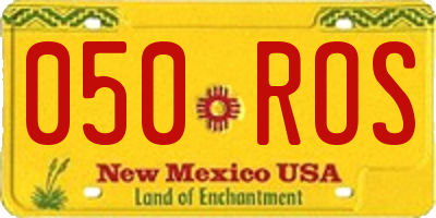 NM license plate 050ROS