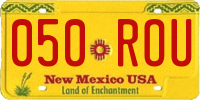 NM license plate 050ROU