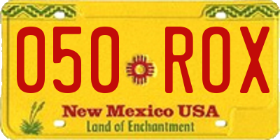 NM license plate 050ROX