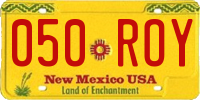 NM license plate 050ROY