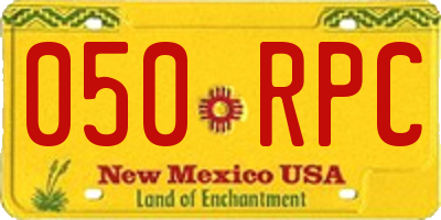 NM license plate 050RPC