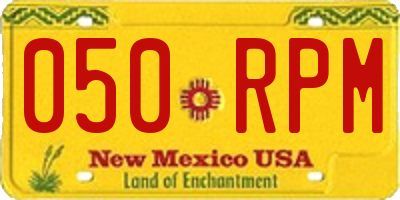 NM license plate 050RPM