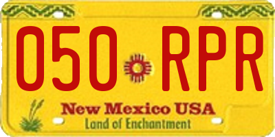 NM license plate 050RPR