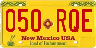 NM license plate 050RQE