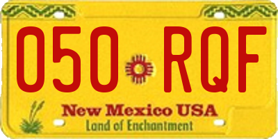 NM license plate 050RQF