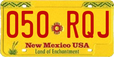 NM license plate 050RQJ