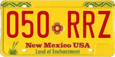 NM license plate 050RRZ