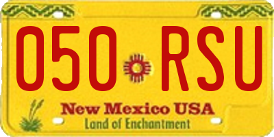 NM license plate 050RSU