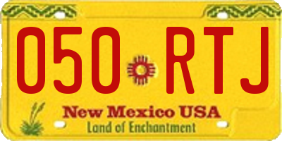 NM license plate 050RTJ