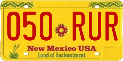 NM license plate 050RUR