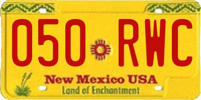 NM license plate 050RWC