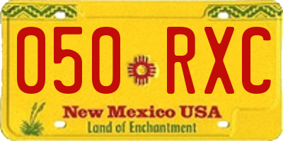 NM license plate 050RXC