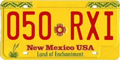 NM license plate 050RXI
