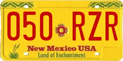NM license plate 050RZR