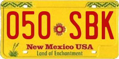 NM license plate 050SBK