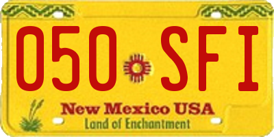NM license plate 050SFI