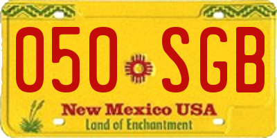 NM license plate 050SGB