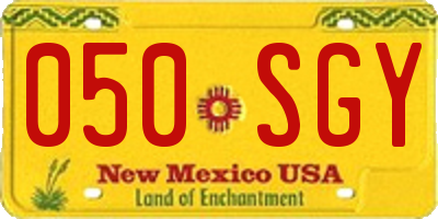NM license plate 050SGY