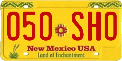 NM license plate 050SHO