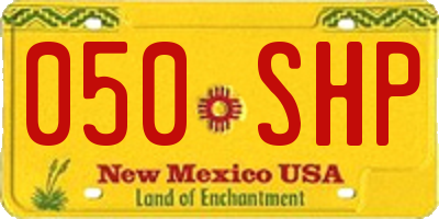 NM license plate 050SHP